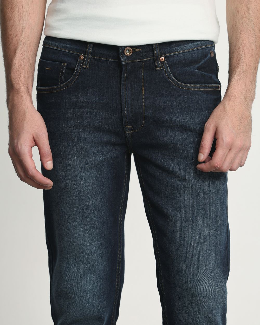Blue Black Ankle Length Jeans
