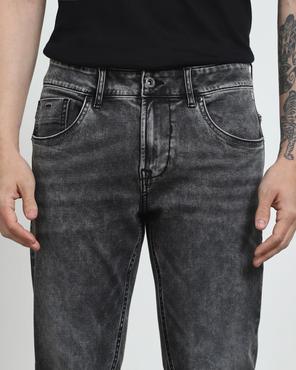 Charcoal Skinny Fit Jeans