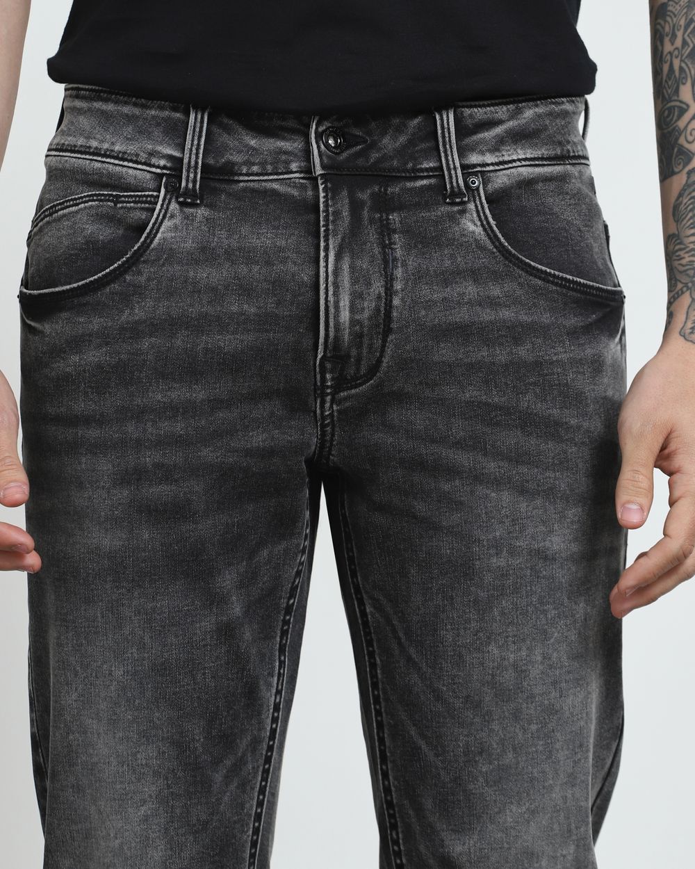 Charcoal Ankle Length Jeans