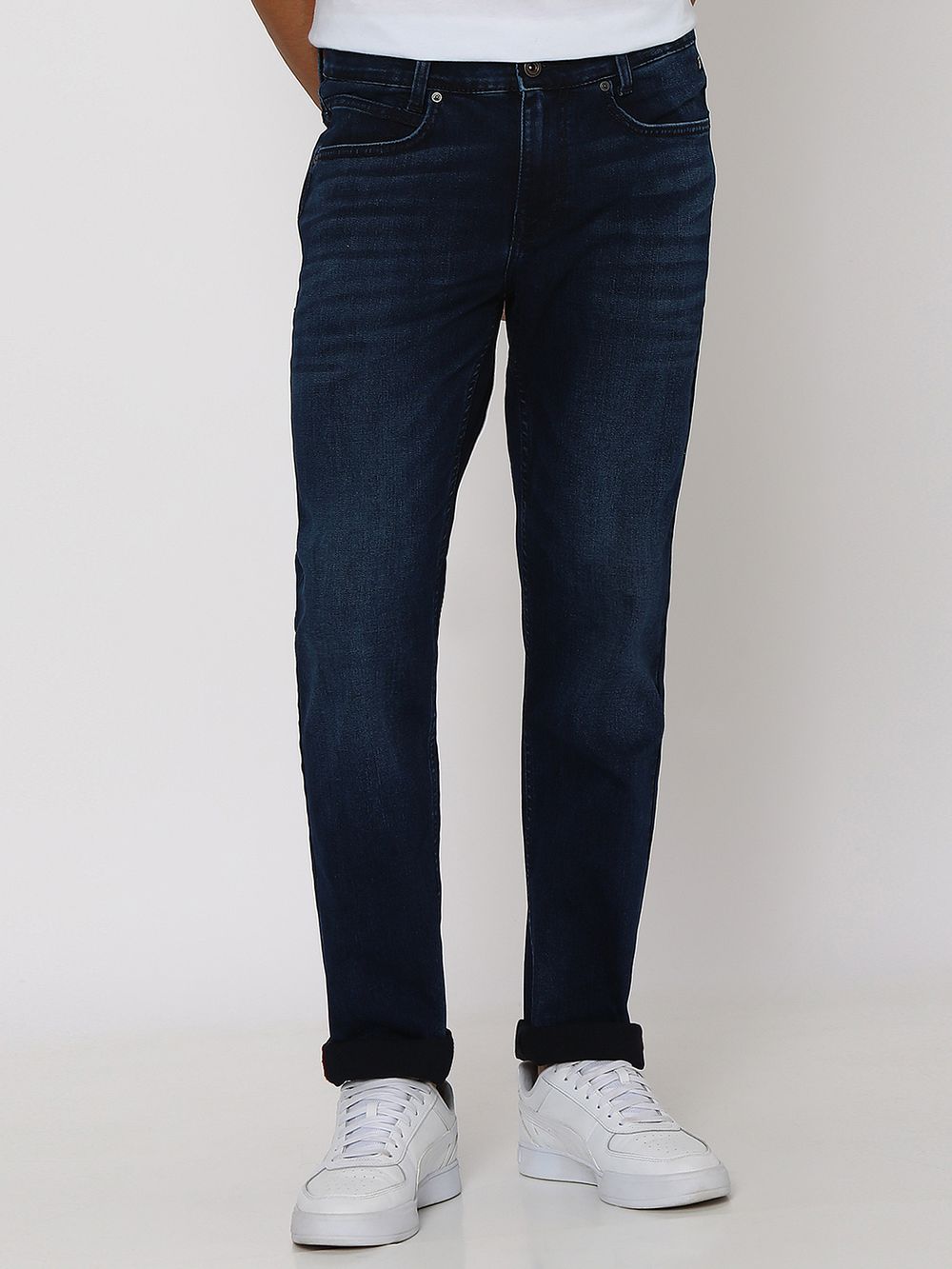 Deep Indigo Blue Super Slim Fit Originals Stretch Jeans