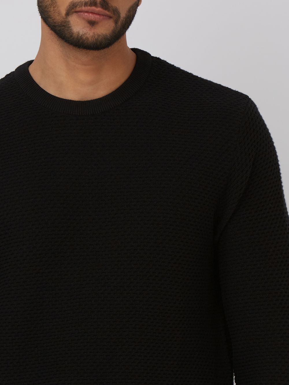 Textured Slim Fit Sweater