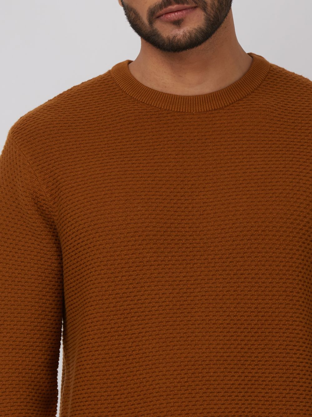 Textured Slim Fit Sweater