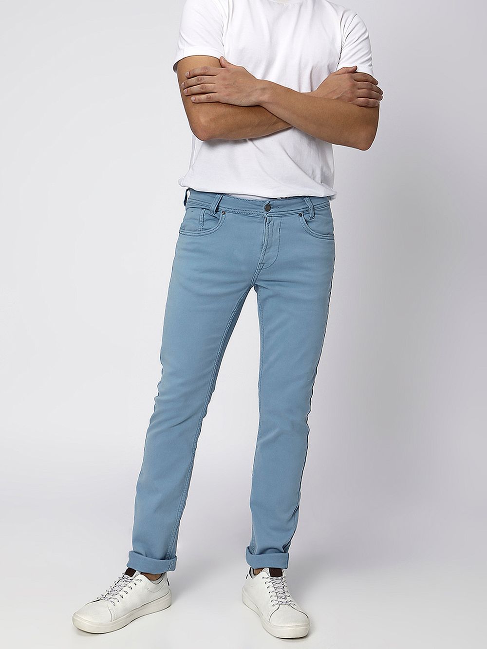 Light Blue Super Slim Fit Stretch Jeans