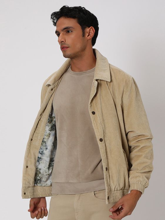 Buy Off White Corduroy Jacket Online at Muftijeans