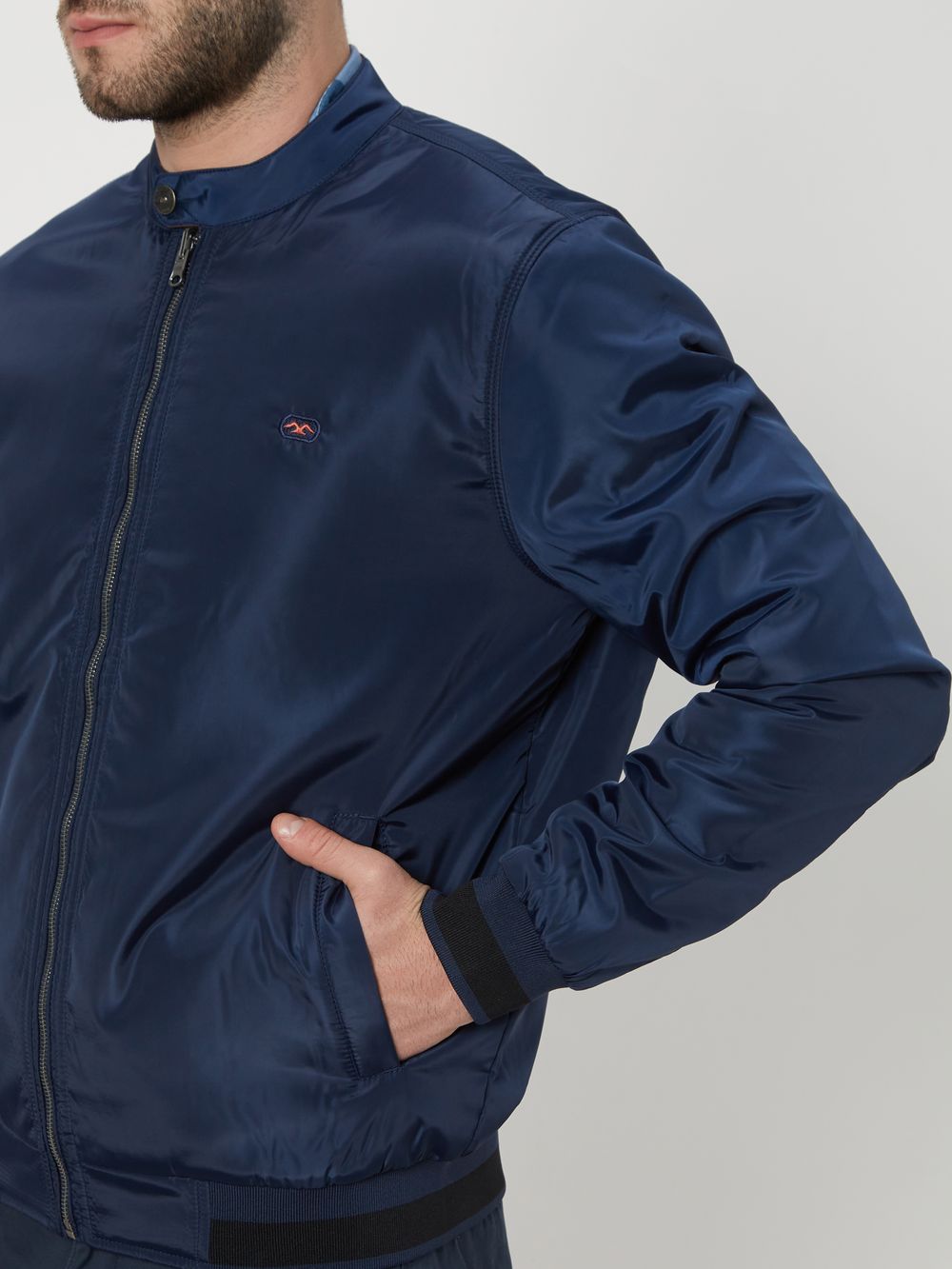 Navy-Rust Reversible Slim Fit Jacket