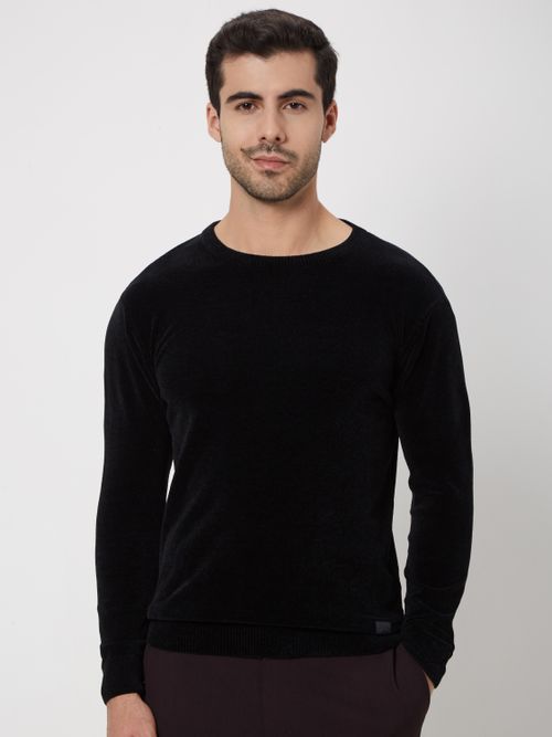 Black Velvet Slim Fit Sweater