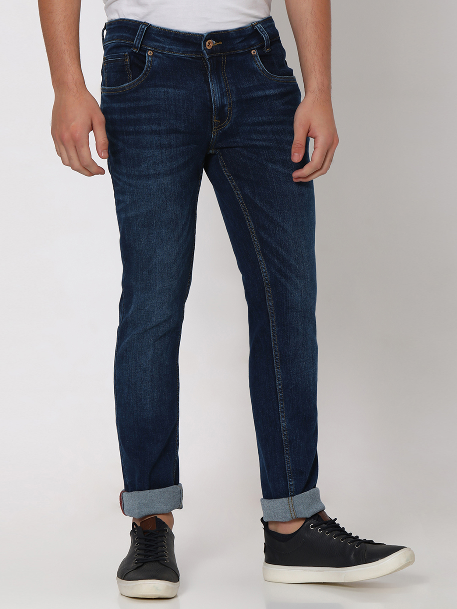 Buy Dark Indigo Blue Super Slim Fit Originals Stretch Jeans Online ...