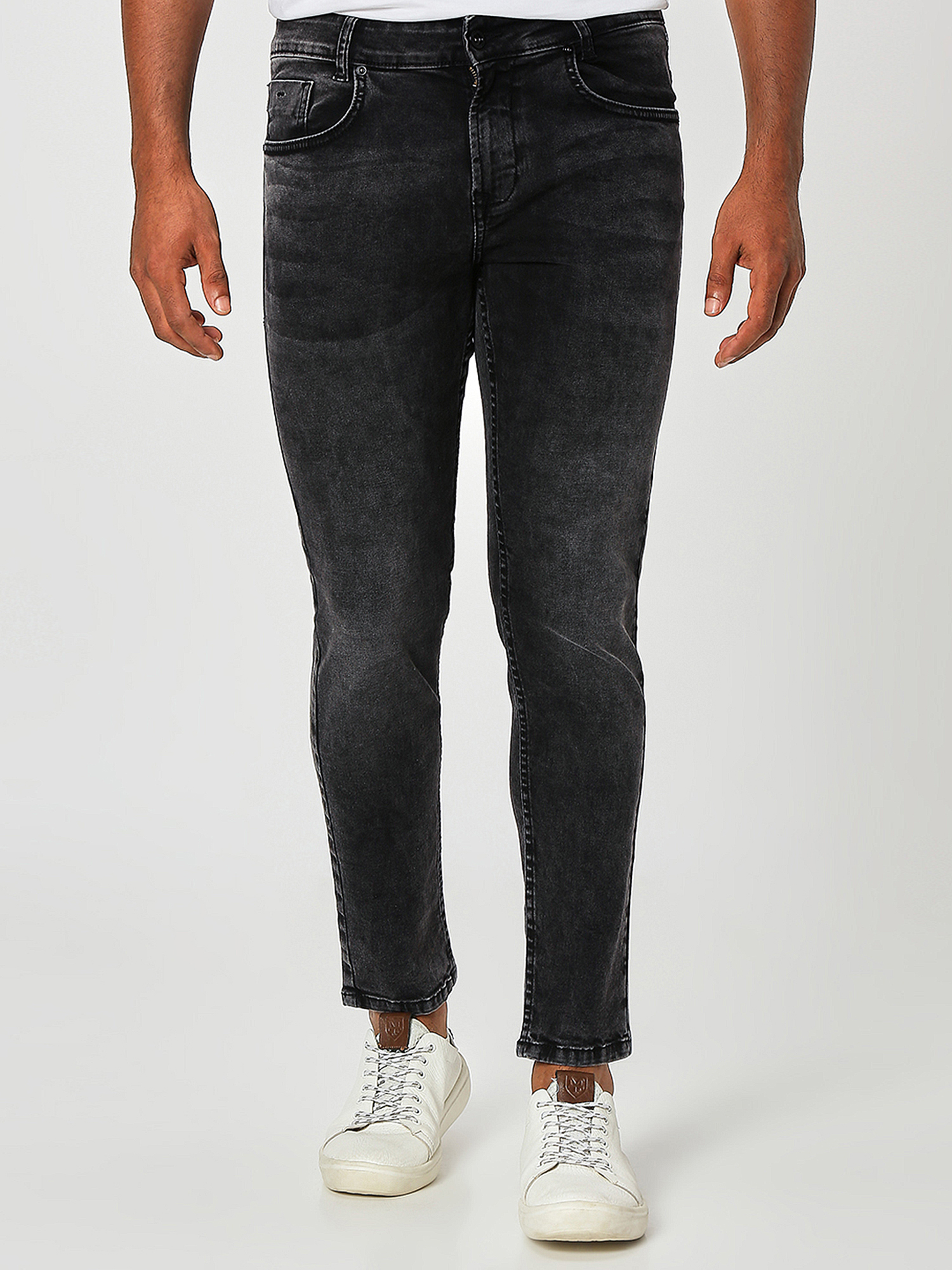 Black ankle length jeans best sale