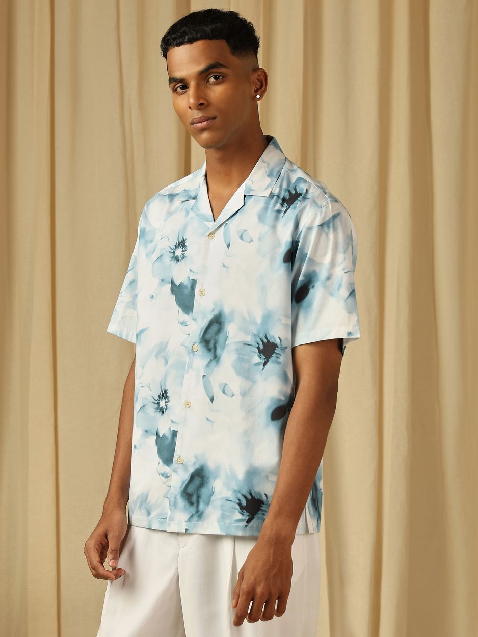 Floral Print Loose Fit Casual Shirt