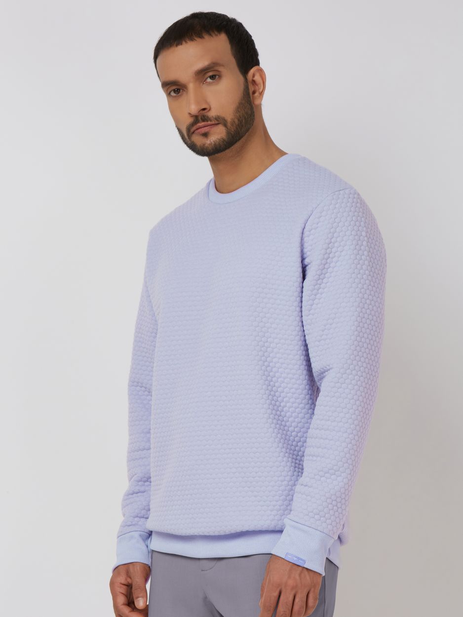 Lilac Plain Slim Fit Sweatshirt