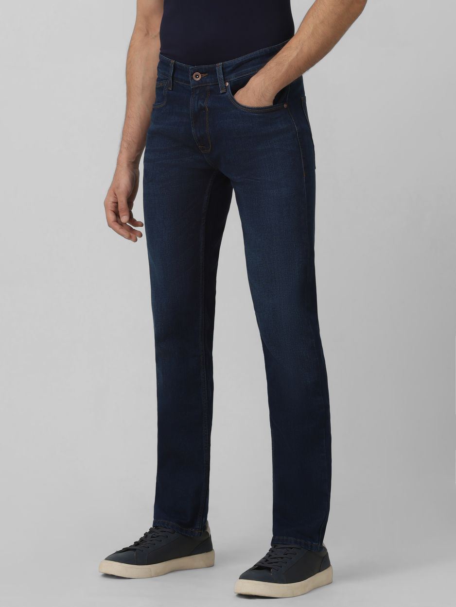 Dark Indigo Blue Straight Fit Originals Stretch Jeans