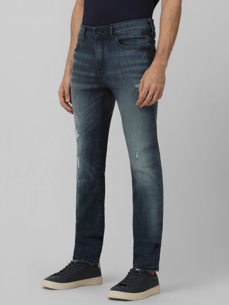 Tinted Super Slim Fit Distressed Stretch Jeans