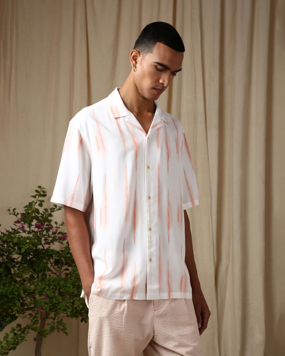 Multi Tie-Dye Print Loose Fit Casual Shirt