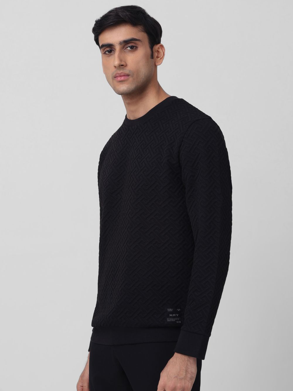 Herringbone Plain Slim Fit Sweatshirt