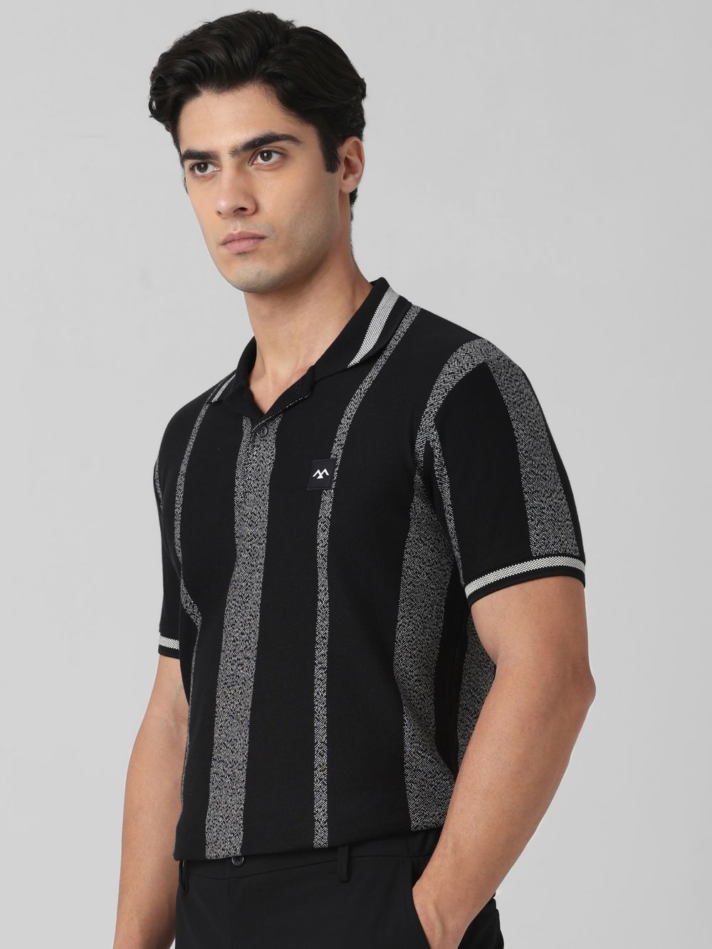 Black Wide Stripe T-Shirt