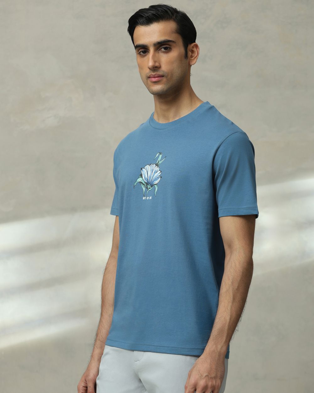 Teal Graphic Regular Fit T-Shirt