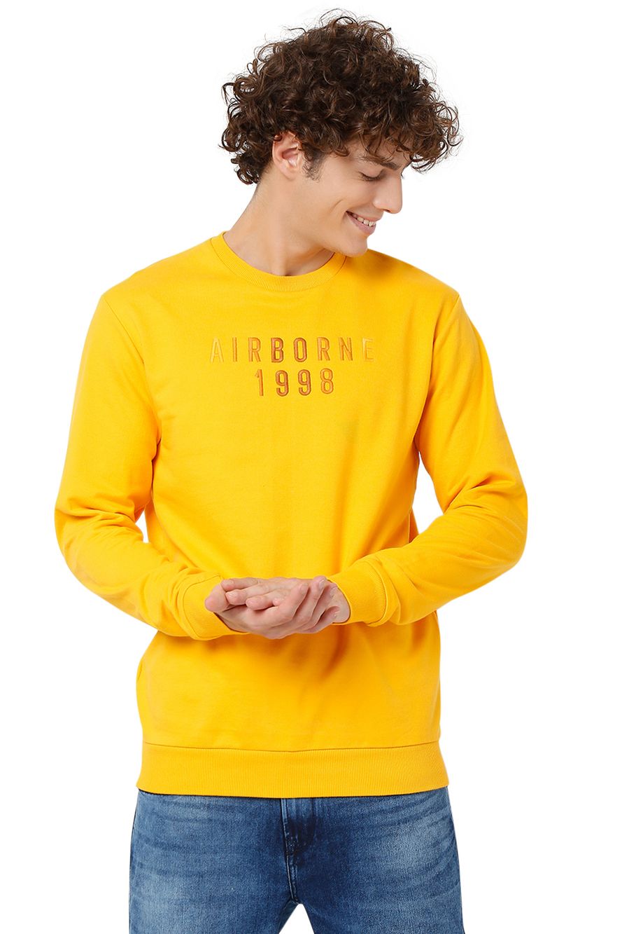 Mustard Embroidered Sweatshirt