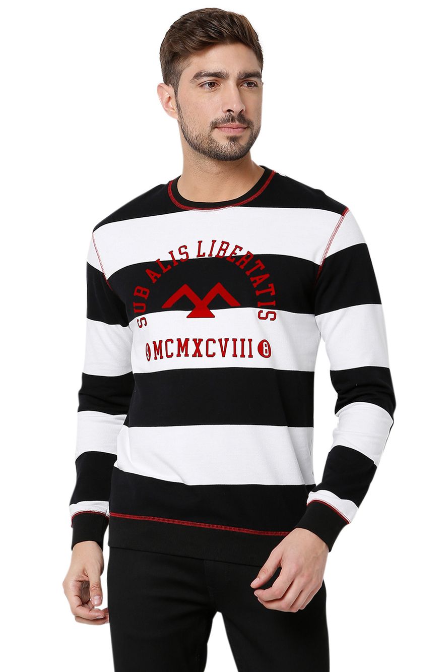 Black Striped Sweatshirt