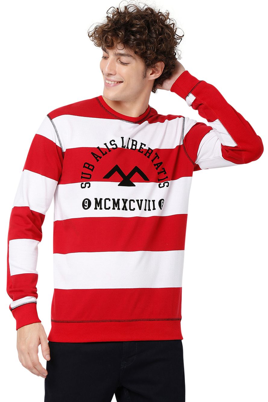 Red Striped Sweatshirt