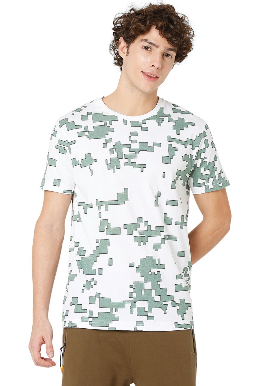 White Pixel Graphic Tee