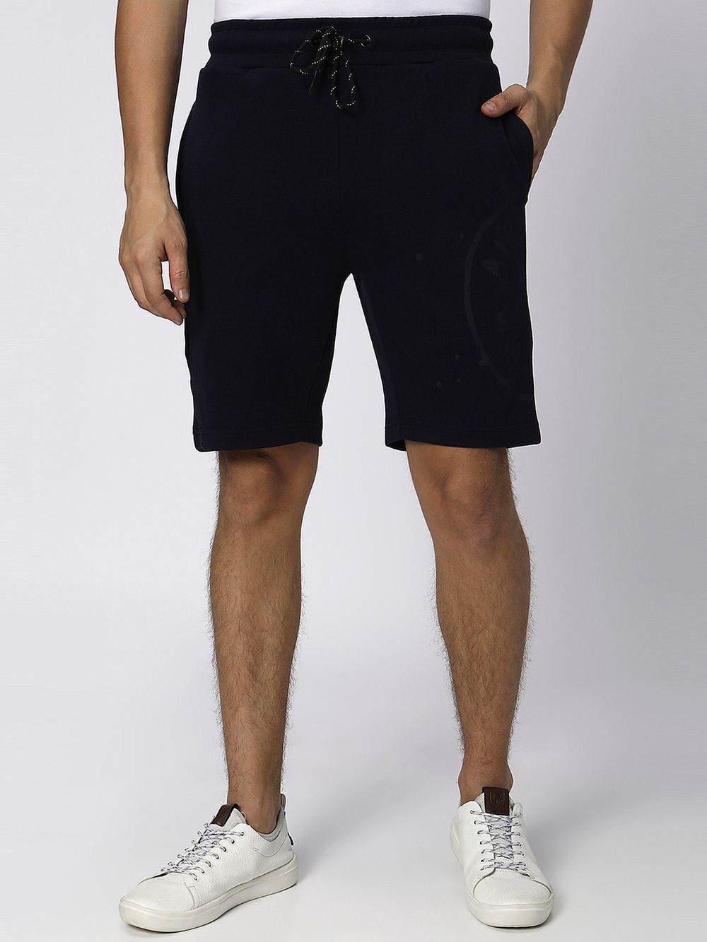 Navy Athleisure Shorts