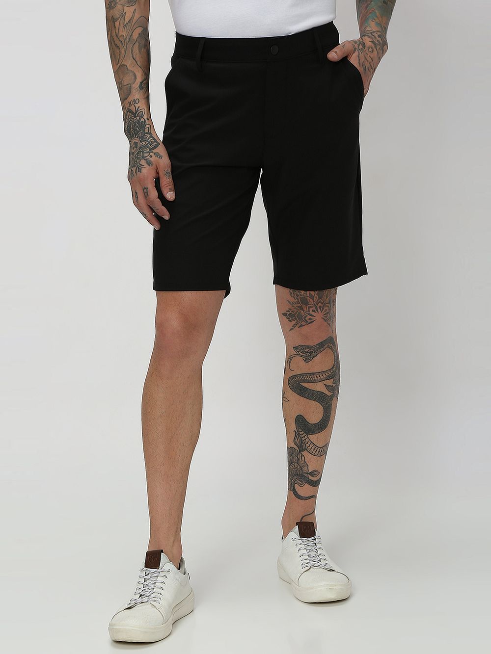 Black Athleisure Shorts