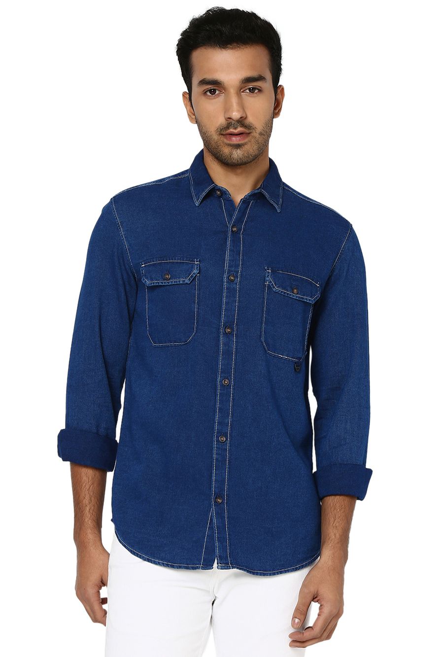 Indigo Blue Denim Shirt