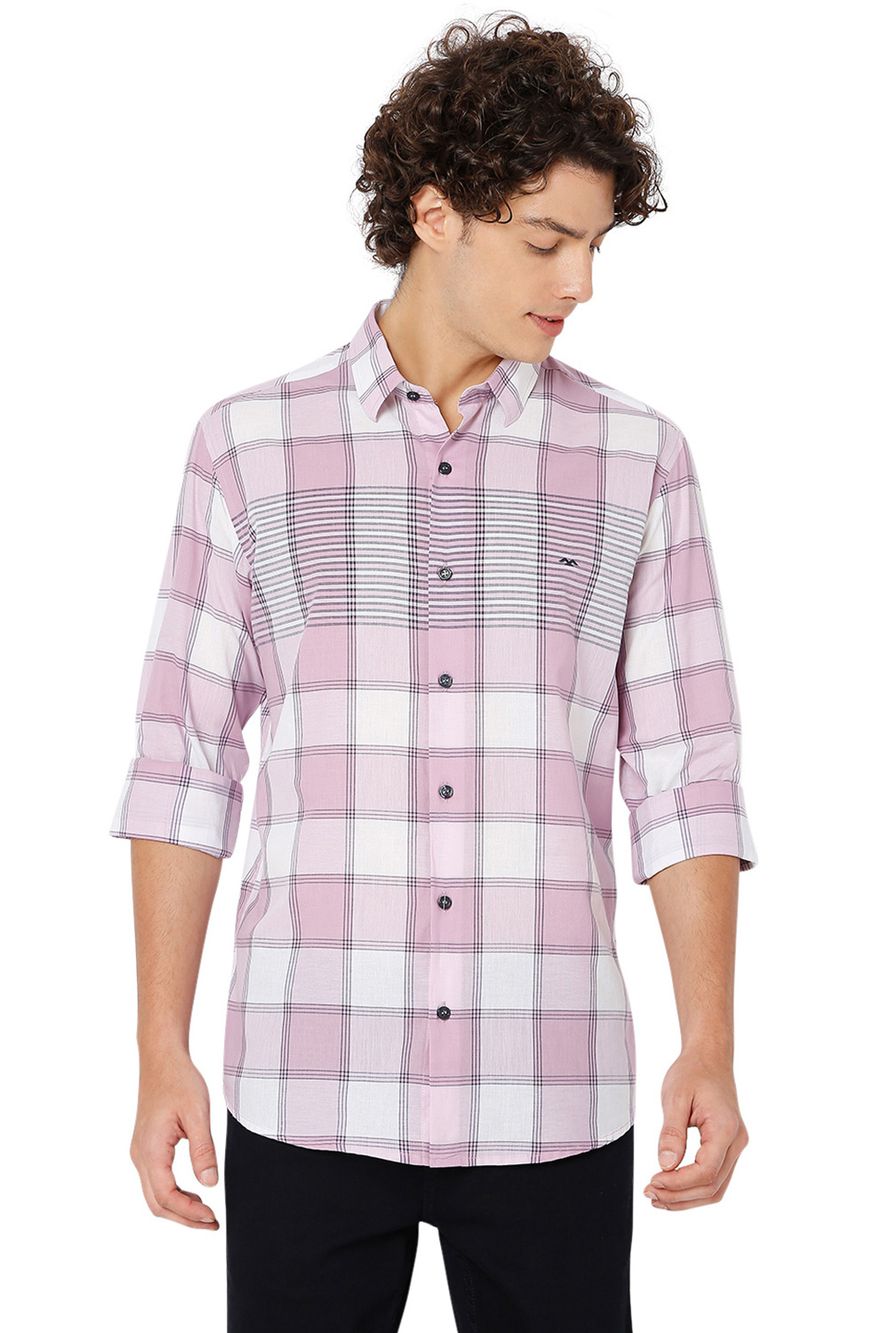 Pink & White Placement Check Shirt
