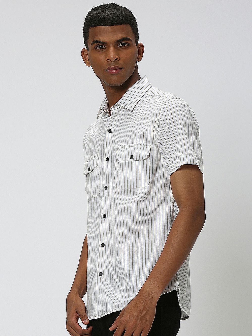 White Pin Stripe Shirt