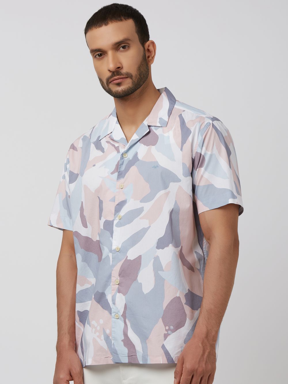 Multicolour Resort Print Relaxed Fit Casual Shirt
