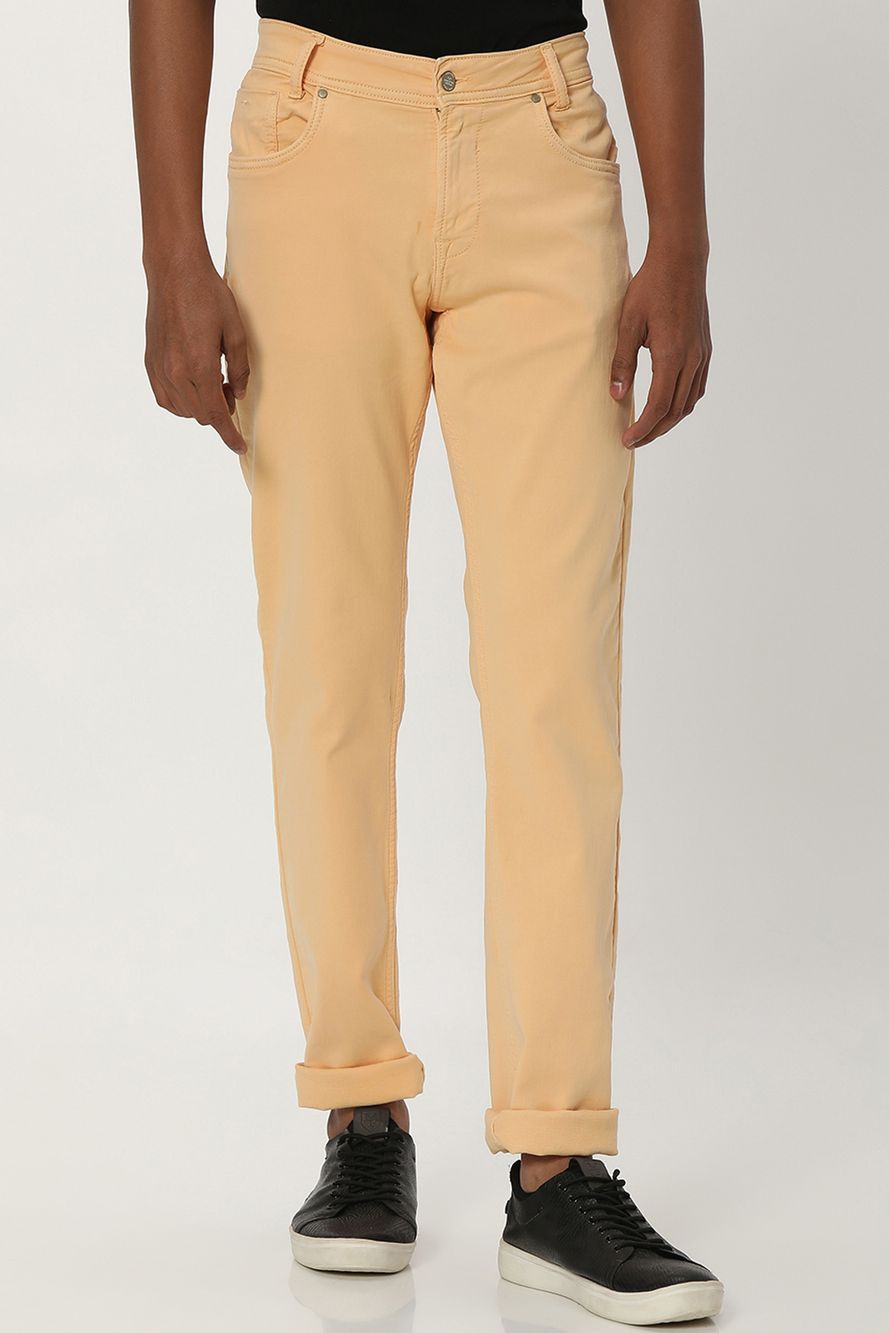Yellow Super Slim Fit Stretch Coloured Jeans