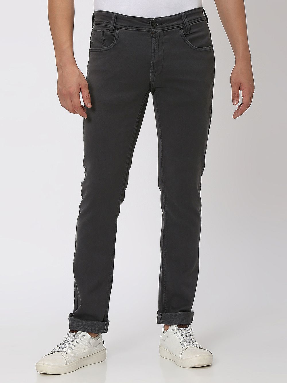 Grey Super Slim Fit Stretch Jeans