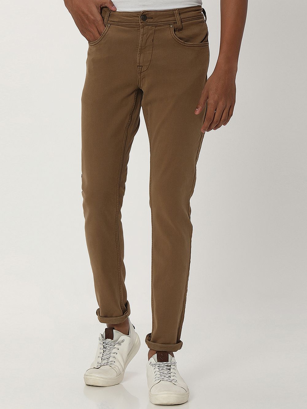 Khaki Skinny Fit Superstretch Coloured Jeans