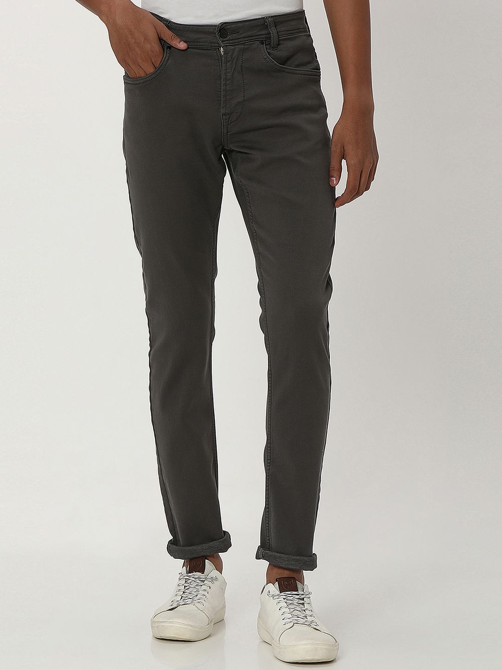 Charcoal Skinny Fit Superstretch Coloured Jeans