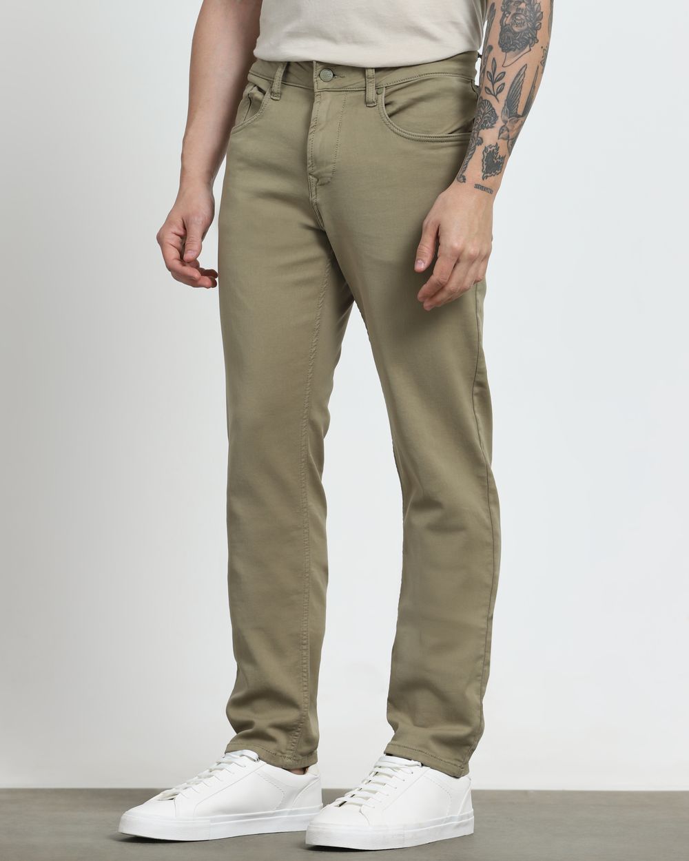 Light Olive Super Slim Fit Jeans