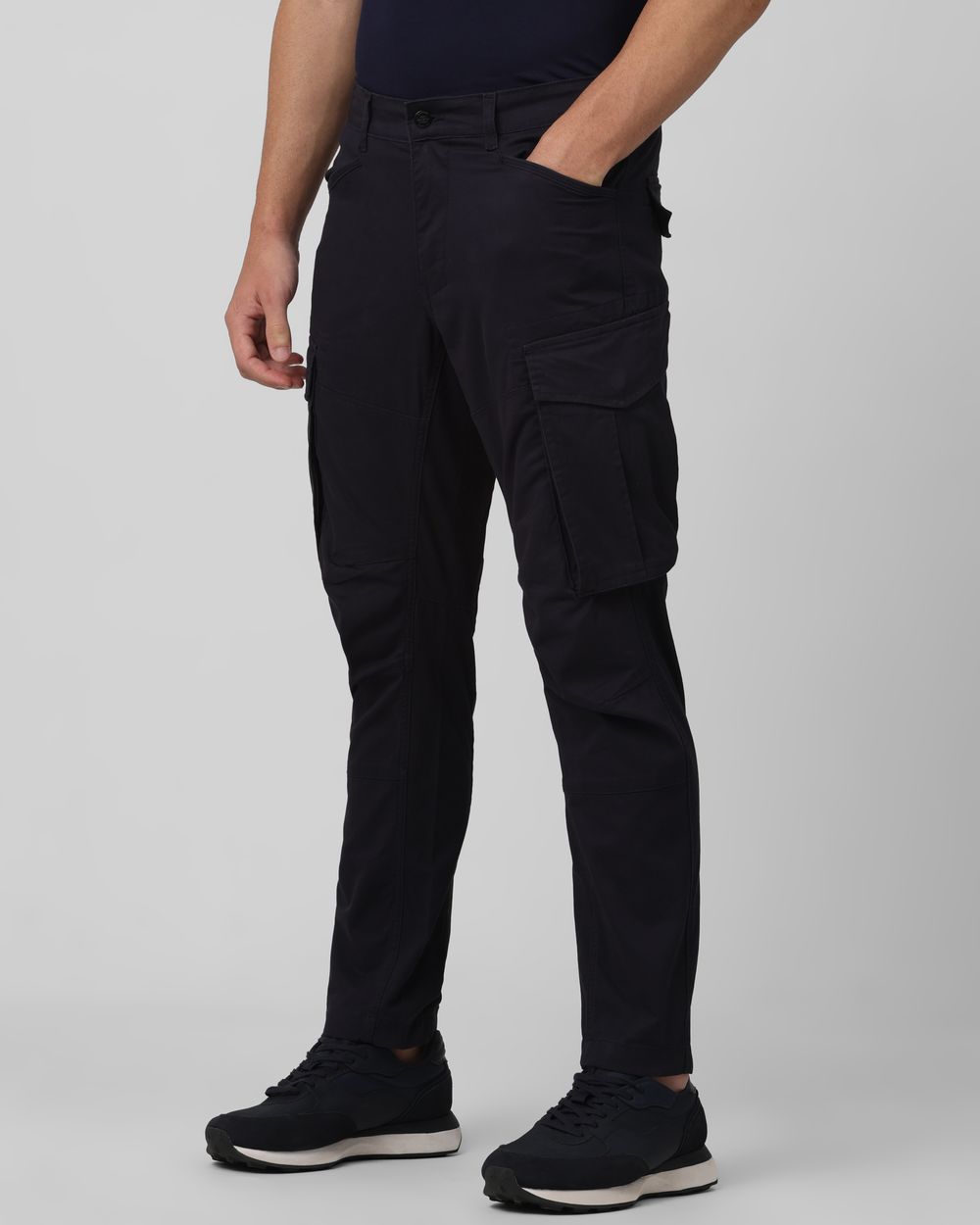 Navy Slim Fit Cargos