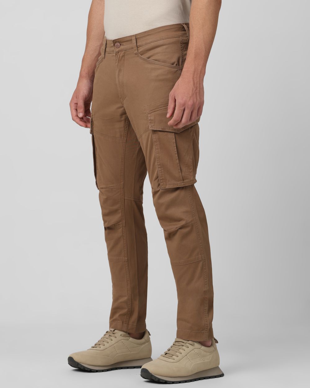 Brown Slim Fit Cargos