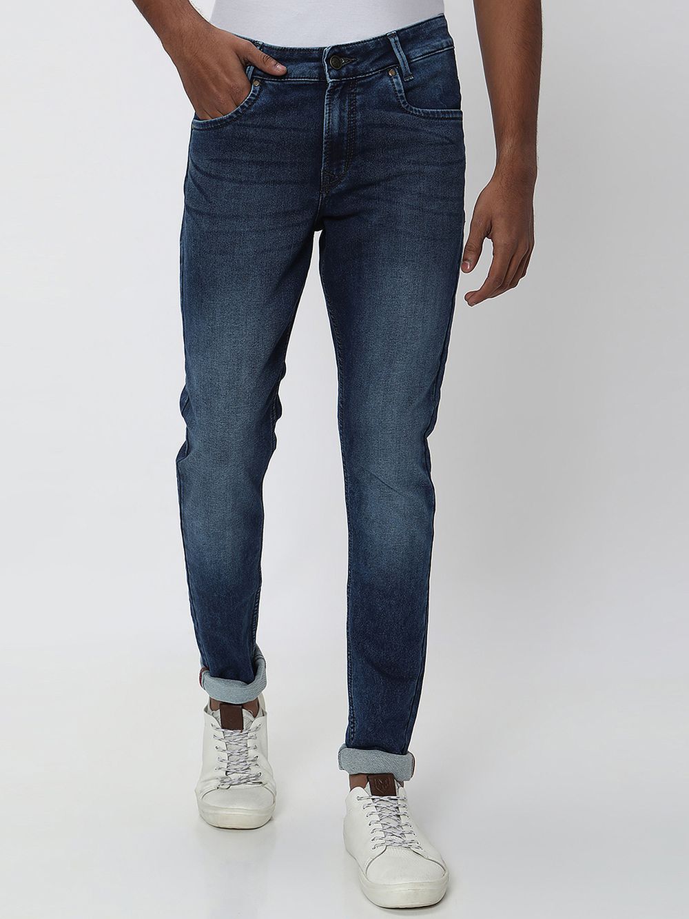 Indigo Blue Skinny Fit Denim Deluxe Stretch Jeans