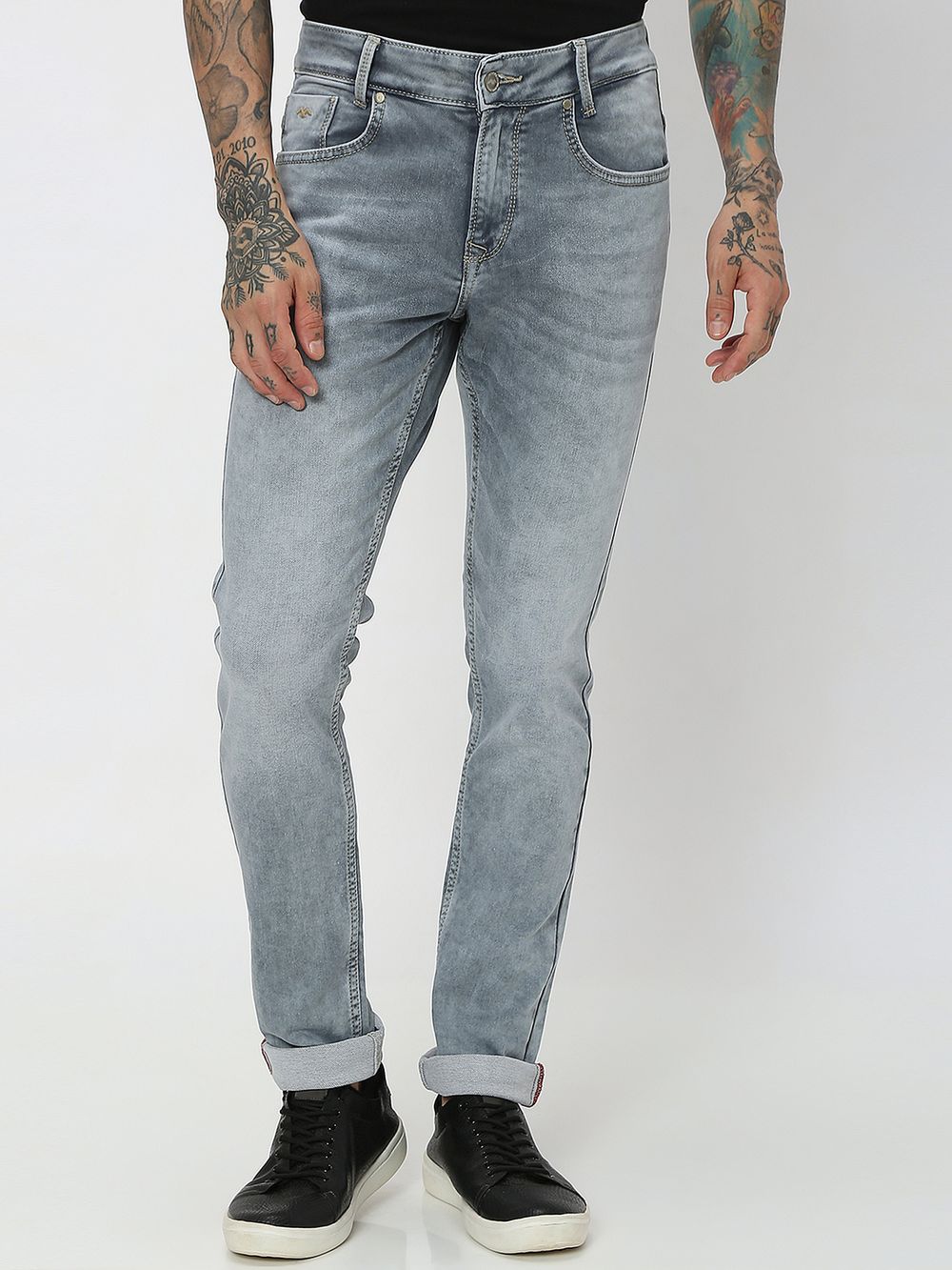 Grey Skinny Fit Denim Deluxe Stretch Jeans