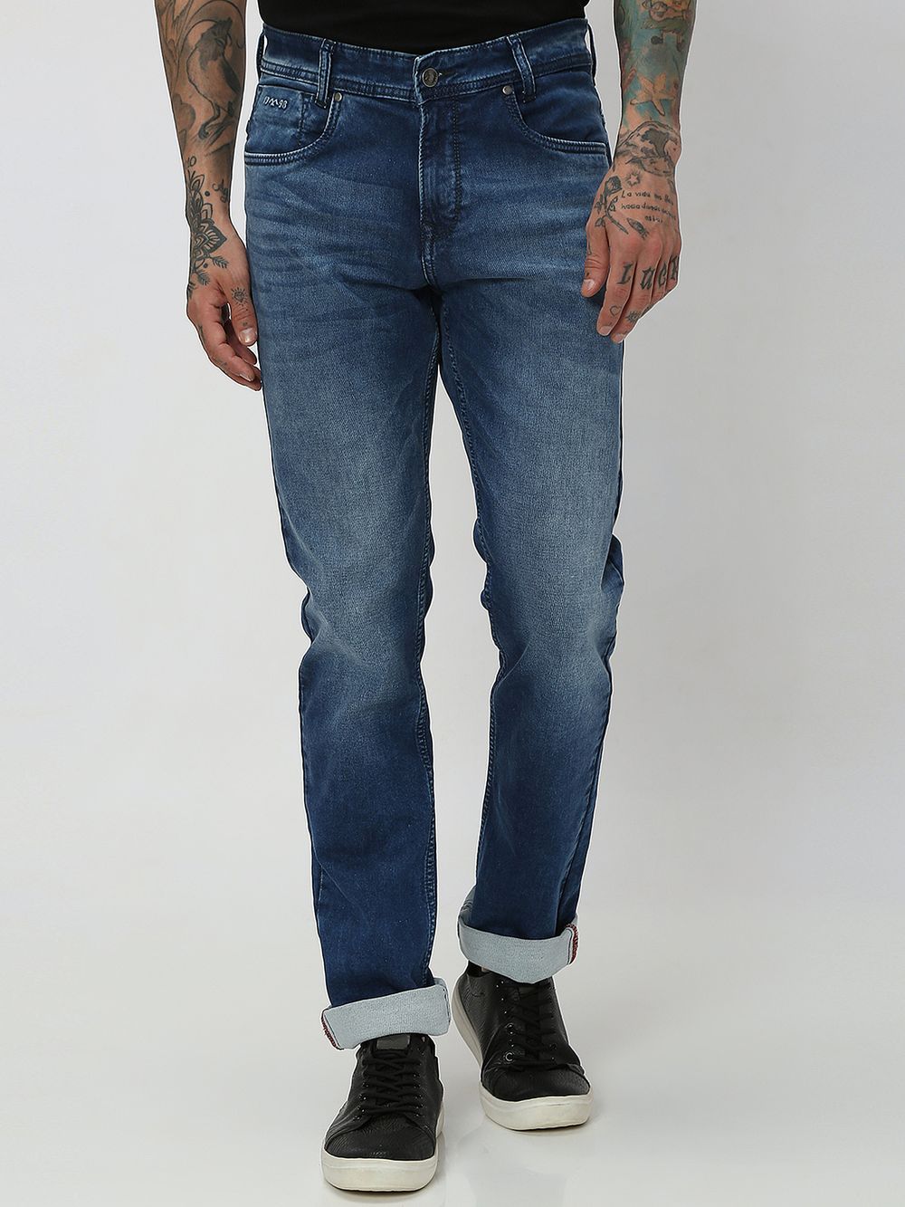 Indigo Blue Narrow Fit Denim Deluxe Stretch Jeans