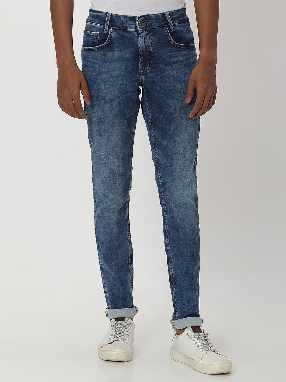 Indigo Blue Skinny Fit Denim Deluxe Stretch Jeans