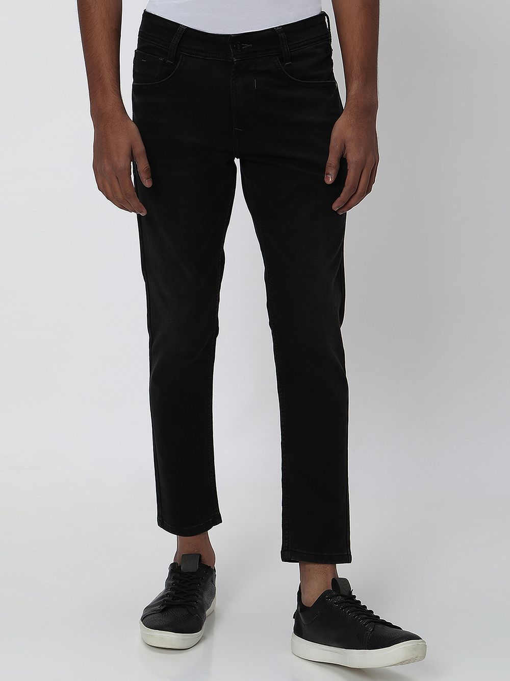 Black Ankle Length Denim Deluxe Stretch Jeans