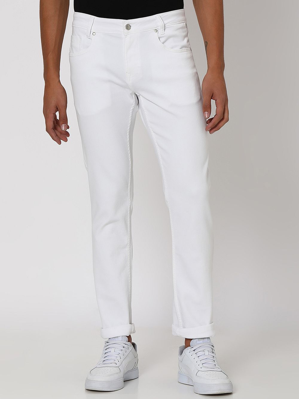 White Super Slim Fit Denim Deluxe Stretch Jeans