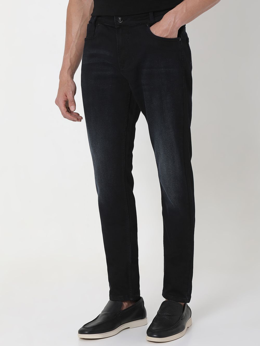 Black Skinny Fit Denim Deluxe Stretch Jeans