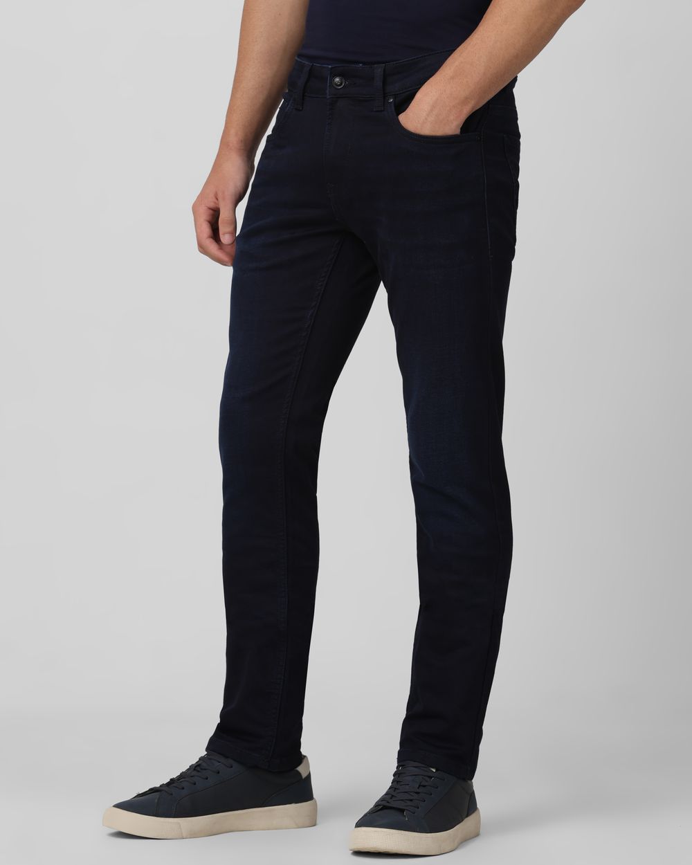 Deep Indigo Blue Super Slim Fit Denim Deluxe Stretch Jeans