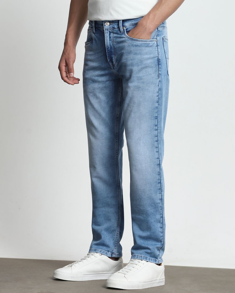 Light Blue Straight Fit Jeans