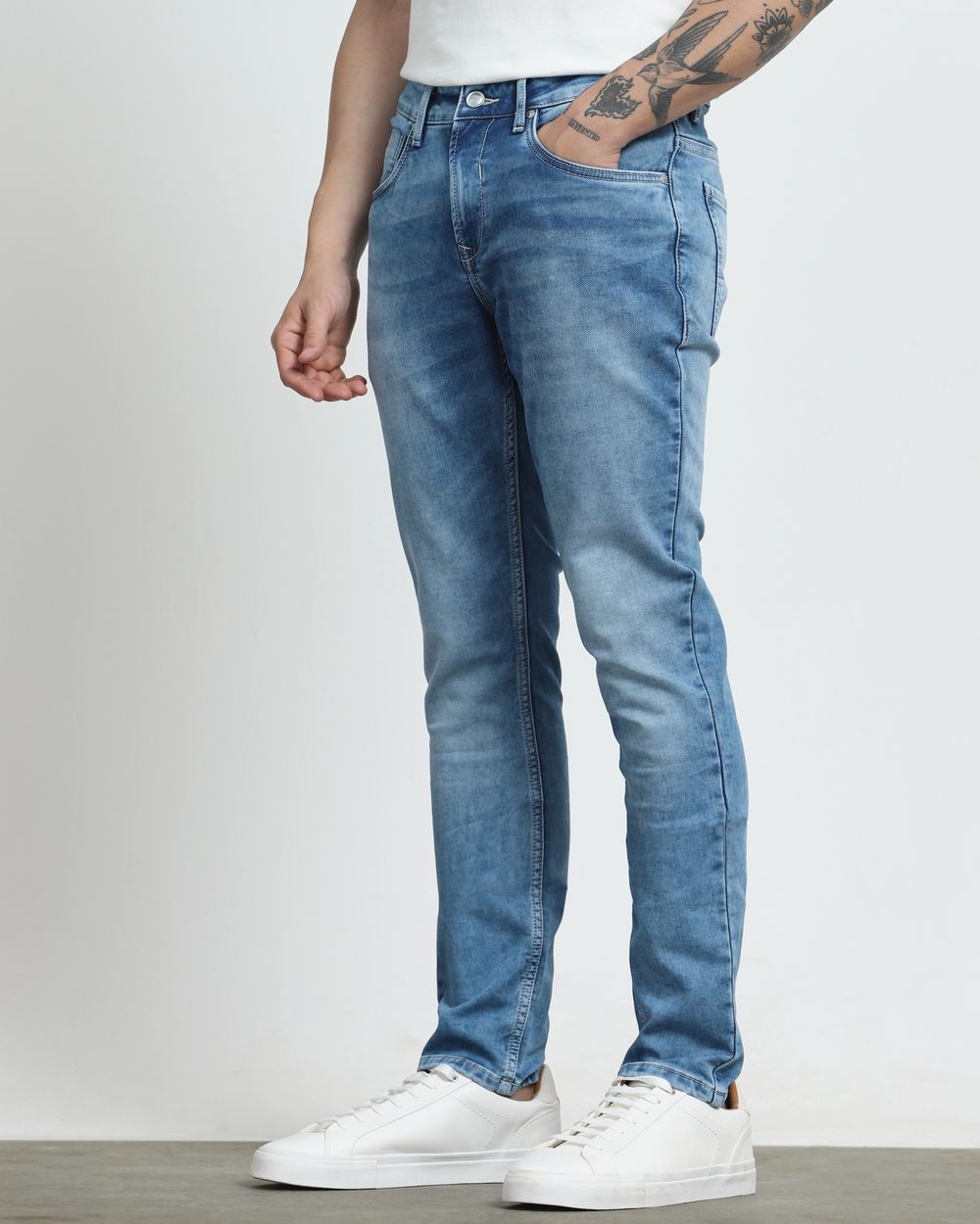 Mid Blue Skinny Fit Jeans