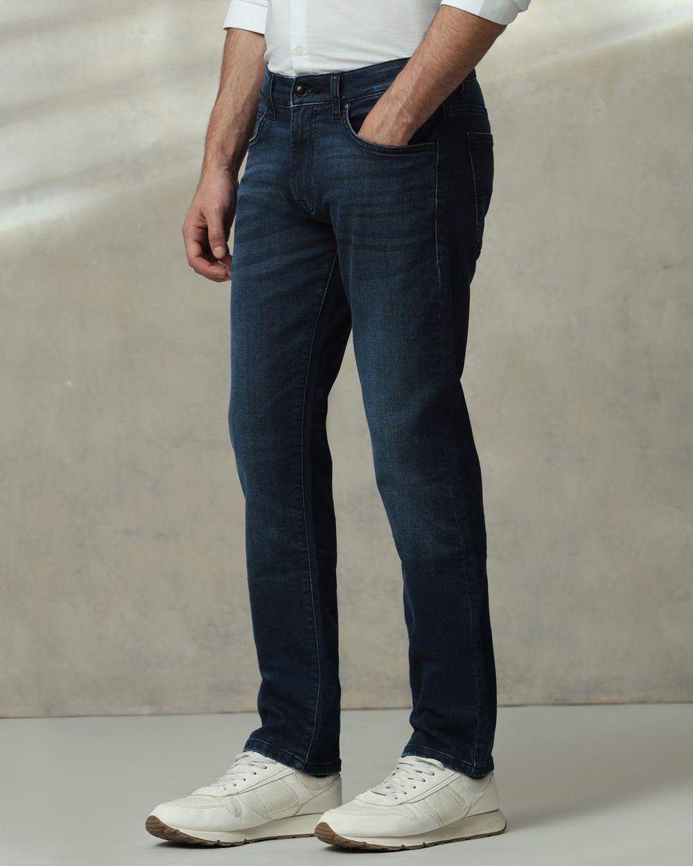 Blue Black Straight Fit Jeans