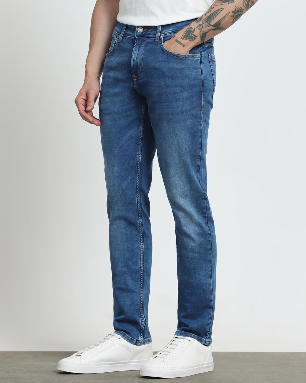 Mid Blue Super Slim Fit Jeans