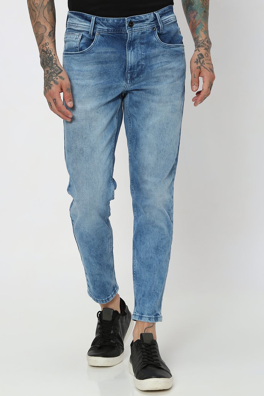 Mid Blue Ankle Length Originals Stretch Jeans